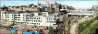 With the old office block of New Street bus depot now demolished the full impact of the new Edinburgh council HQ on this part of the Old Town can be clearly seen in this 23 July 2006 panorama.<br><br>[John Furnevel 23/07/2006]