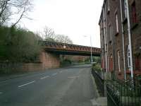Caledonian Railway Lanarkshire and Dumbartonshire line bridge over Dumbarton Road, Bowling.<br><br>[Alistair MacKenzie 13/04/2007]