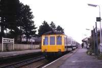 DMU  at Yardley Wood on the Birmingham - Stratford-Upon-Avon line in 1980.<br><br>[Ian Dinmore //1980]