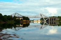 Connel Ferry bridge, in the early morning, from the east, June 2010.<br><br>[Colin Miller 29/06/2010]