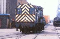 A class 08 shunting Newport Docks in 1986. <br><br>[Ian Dinmore //1986]