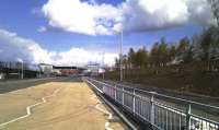 Scene just prior to the opening of the 'Clyde Gateway' (Glasgow's East End Regeneration Route). The road is where the embankment that carried the Switchback line into London Road Goods yard once stood. A little of what was left is seen on the right of the picture<br><br>[Colin Harkins 22/04/2012]