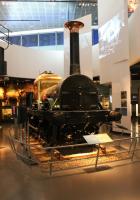 The <I>Titfield Thunderbolt</I> herself, but masquerading as <I>Lion</I> of the Liverpool and Manchester Railway in the display hall in the new Museum of Liverpool. It seems incredible to think that this veteran, built in 1838, steamed as recently as 1989. However, the work required now to allow her to steam safely would destroy too much conserved material so she will remain a static exhibit.  <br><br>[Mark Bartlett 15/02/2013]