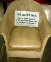 A seat supposedly used by our Queen during a visit.<br><br>[Alistair MacKenzie 17/03/2014]