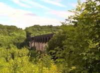 This magnificient viaduct was built to connect the Hull and Barnsley with GNR and GER lines. Although the track beds North and South have been 'landscaped', the viaduct itself is tarmacked. View south in August 2017. [Ref query 1675]<br><br>[Ken Strachan 16/08/2017]