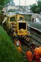 Track maintenance at Bearsden. View looks east towards station.<br><br>[Ewan Crawford //]