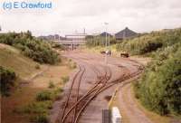 Looking north at the Ebbw Vale Steelworks, now closed and demolished.<br><br>[Ewan Crawford //]