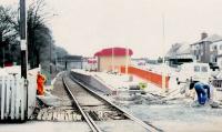 The recently opened Balloch station almost completed in October 1989. The former Balloch Central station across the Main Street behind camera will be replaced soon, and the level crossing removed.<br><br>[Brian Forbes /10/1988]