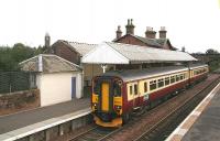 Noon train for Carlisle leaving Annan in October 2006.<br><br>[John Furnevel 12/10/2006]