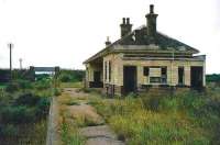 Remains of the old station at Spey Bay looking west.<br><br>[Ian Dinmore //]