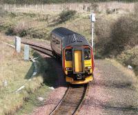 158508 rounds the curve from Brunstane to Niddrie West Junction on 31 March 2007 on a diverted Waverley - Glasgow Central via Shotts service. <br><br>[John Furnevel 31/03/2007]