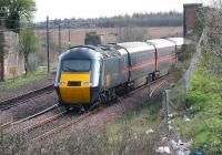 A GNER HST diverted around the <I>sub</I> due to engineering works on 31 March 2007. The train is passing the site of Niddrie North Junction on its way to Niddrie West.<br><br>[John Furnevel 31/03/2007]