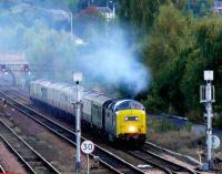 Deltic 55022 approaching Perth with a special on 6 October 2007.<br><br>[Brian Forbes 6/10/2007]