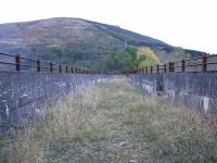 Lochearnhead Viaduct. A view along the trackbed towards St Fillans.<br><br>[John Gray 18/10/2007]