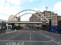 New bridge which will carry the East London Line extension over Shoreditch High Street. <br><br>[Michael Gibb 16/04/2008]