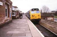 A class 50 brings a Paddington - Hereford service into Solihull in April 1980.<br><br>[Ian Dinmore /04/1980]