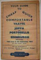 Pocket timetable for Joppa, Portobello and Edinburgh covering the Summer of 1962. (Closed 1964). <br><br>[David Panton //1962]