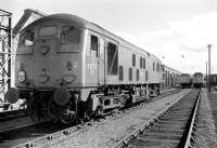 View south along the stabling roads on the west side of Perth station in 1971. Class 24 no 5072 stands nearest the camera with a class 25 and a class 50 in the background.<br><br>[Bill Roberton //1971]