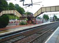 View east over Dalmuir station on Saturday 28 June 2008.<br><br>[Veronica Inglis 28/06/2008]