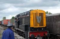The Cholsey & Wallingford Railway has three class 08 shunters, two from the Guinness Brewery. This one, numbered 060, was photographed at Wallingford on 29 June.<br><br>[Peter Todd 29/06/2008]