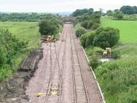 View towards Bathgate on 14 July 2008 showing the newly installed connection to the car compound of STVA Automotive Logistics Ltd. <br><br>[James Young 14/07/2008]