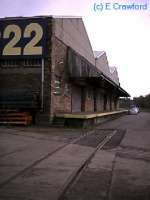 Rail served warehouse in the former Royal Naval Royal Elizabeth Yard.<br><br>[Ewan Crawford //]