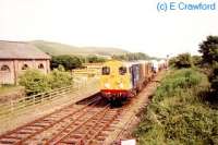 Two class 20s run north past Silecroft signalbox with a nuclear train for Sellafield.<br><br>[Ewan Crawford //]