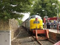 55022 <I>Royal Scots Grey</I> at the buffer stops at Paisley Canal during the SRPS <I>Routes & Branches</I> tour on 24 August 2008.<br><br>[Graham Morgan 24/08/2008]