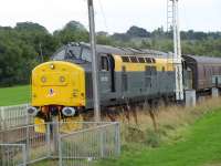 37175 in interesting intercity livery seen approaching Boness on 27th September as part ot the SRPS autumn diesel gala.<br><br>[Brian Forbes 27/09/2008]