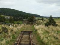 Drivers eye view of the approach to the site of Dulnain Bridge on 10 October 2008. [With kind permission of the Strathspey Railway.]<br><br>[John Gray 10/10/2008]