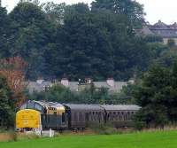 37175 approaching Boness outer home signal with a diesel gala train.<br><br>[Brian Forbes //2008]