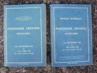 BR Scottish Region timetables covering Winter 1960/61 and Winter 1964/5.<br><br>[David Panton //]