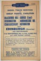 BR Edinburgh Suburban Circle pocket timetable, winter 1961-62. 1<br><br>[David Panton //1961]