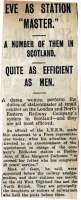 Newspaper cutting from 1922 concerning revolutionary changes on the LNER ...<br><br>[Bruce McCartney //1922]