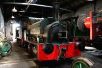 Black, Hawthorn & Co 0-4-0ST no 266 <i>Wellington</i> receives attention inside Marley Hill shed on the Tanfield Railway in 2006. The oldest locomotive on the site, <I>Wellington</I> dates from 1873.<br><br>[John Furnevel 09/05/2006]