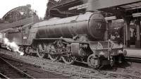 Gresley V2 2-6-2 no 60840 stands with a train at Newcastle Central circa 1960. The locomotive was eventually withdrawn from St Margarets shed two years later and cut up at Inverurie Works in November 1963.<br>
<br><br>[K A Gray //1960]