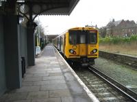 Merseyrail EMU 508134 at Ormskirk on 30 March 2009. Photo looking south towards Liverpool. <br>
<br><br>[John McIntyre 30/03/2009]