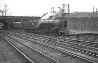 60532 <i>Blue Peter</i> backing out of Buchanan Street on 25 July 1966. The A2 is heading for St Rollox shed after bringing in the 1.30pm ex-Aberdeen train.<br><br>[K A Gray 25/07/1966]