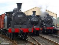 Impressive steam lineup at Boness on 20 June 2009.<br><br>[Brian Forbes 20/06/2009]