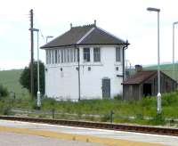 The signal box at the north end of Inverurie station, photographed on 15 June 2009.<br><br>[David Panton 15/06/2009]