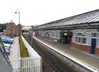 The Up platform and (left) booking hall at Berwick on 17 June 2009.<br><br>[David Panton 17/06/2009]