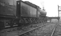 B16 4-6-0 no 61418 is about to get underway with the <I>Durham Rail Tour</I> in the yard at West Auckland Colliery on 13 October 1962, having taken over from V3 no 67636. The train is about to run over West Auckland level crossing and commmence the next leg of the tour which will take the train to Port Clarence. [With thanks to Bill Jamieson]<br>
<br><br>[K A Gray 13/10/1962]