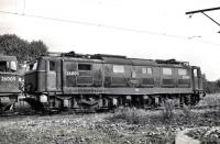 26000 <I>Tommy</I> standing in the sidings to the west of Reddish depot in the late 50s/early 60s. The photograph shows the contrast with the redesigned cab on 26009, which was fitted to subsequent production locomotives following feedback from drivers on the Netherlands State Railway, to whom prototype 26000 was loaned pending the opening of the Woodhead route in 1954.<br><br>[K A Gray //]