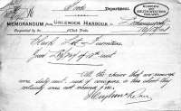 <I>It wasnae us...</I>! G&SW denial note from Greenock Harbour to Lochwinnoch dated 16 December 1881.<br>
<br><br>[Colin Miller 14/07/2012]
