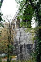 Treffry's Viaduct from the east end in November 2009. This viaduct was on Treffry's (eastern) Railway. The railway ran from the canal at Pontsmill up the 1 in 10 Carmeers incline, then on the level it ran over the viaduct and on to Bugle. The line was horse worked except on the incline. The present day Newquay - Par line passes under this viaduct on a new alignment at the west end.<br><br>[Ewan Crawford 18/11/2009]