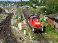 Shunter at work in the goods yard to the west of Lubeck Station in July 2009<br><br>[John Steven 21/07/2009]