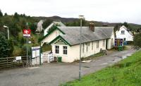 The road approach to Plockton station in October 2009.<br><br>[John Furnevel 29/10/2009]