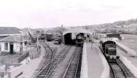 View from the footbridge over the SRPS terminus at Bo'ness, in 1985.<br>
<br><br>[Colin Miller //1985]