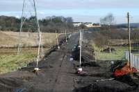 View east over the earthworks at the former Moffat Mills Junction.<br><br>[Ewan Crawford 17/02/2010]