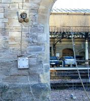 Remains of the old telephone equipment on the wall of the former holding sidings alongside Perth station in February 2010. It never worked. The Secondman always ended up being sent to see the gaffer, or fitter, or whoever was required! <br>
<br><br>[Gary Straiton 27/02/2010]